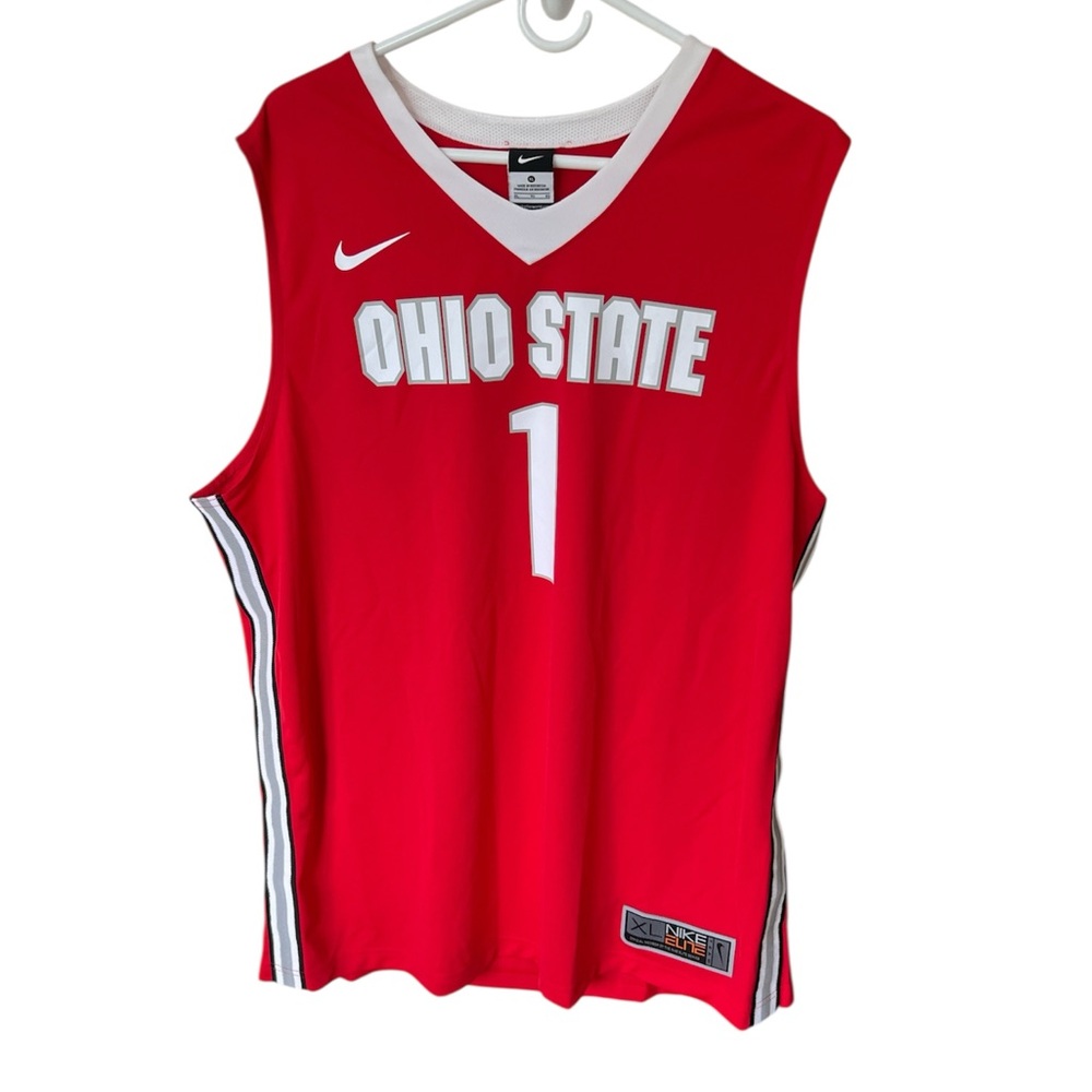 Nike Red and White Ohio State Game Jersey